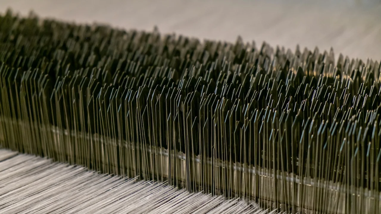 Close-up view of industrial brush bristles showcasing high-density fibre arrangement for advanced manufacturing applications